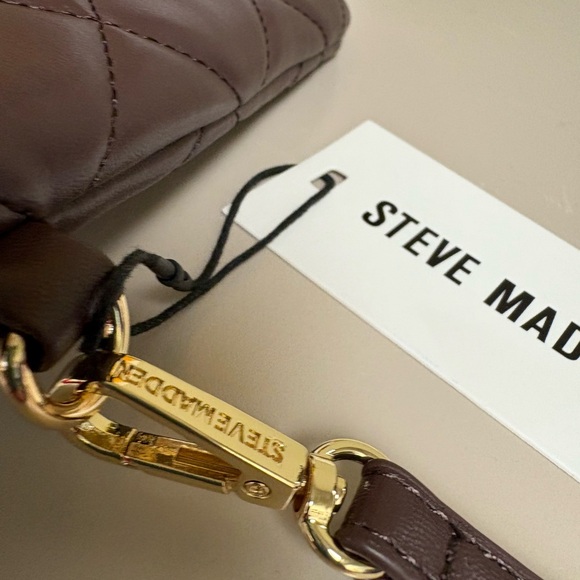 Steve Madden Quilted Brown Clutch - Picture 8 of 10
